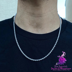 Cube Rope Chain Men Necklace