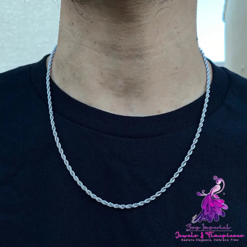 Cube Rope Chain Men Necklace