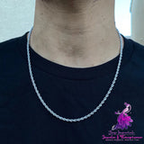 Cube Rope Chain Men Necklace