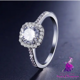 Luxury Silver Color Engagement Rings