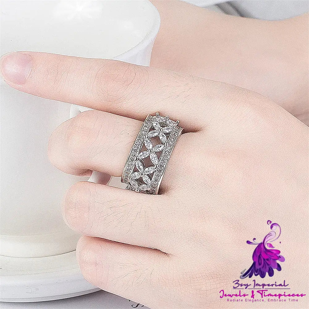 Cubic Zirconia Princess Ring