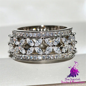 Cubic Zirconia Princess Ring