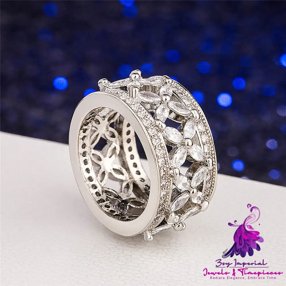 Cubic Zirconia Princess Ring