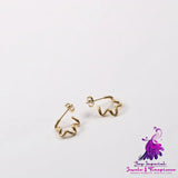 Art Curve Bending And Folding Small C Earrings