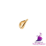 Curved Ring Titanium Steel Plated 18K Gold