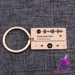 Custom Music Scan Code Keychain