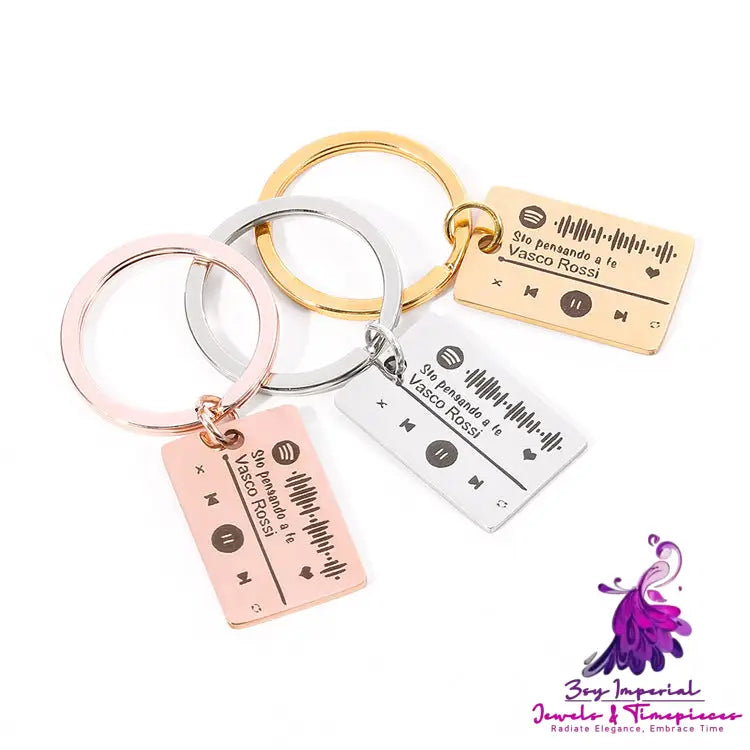 Custom Music Scan Code Keychain