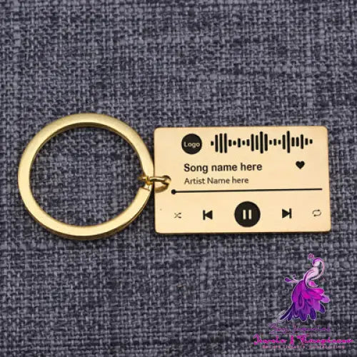 Custom Music Scan Code Keychain