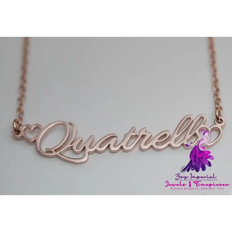 Custom Name Heart Necklace