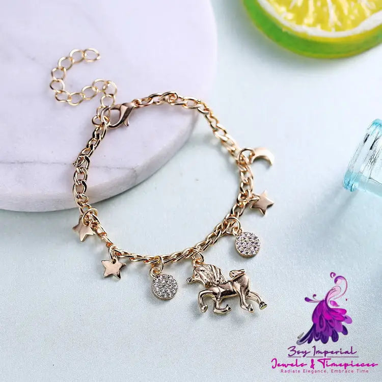 Trendy Unicorn Charm Bracelet