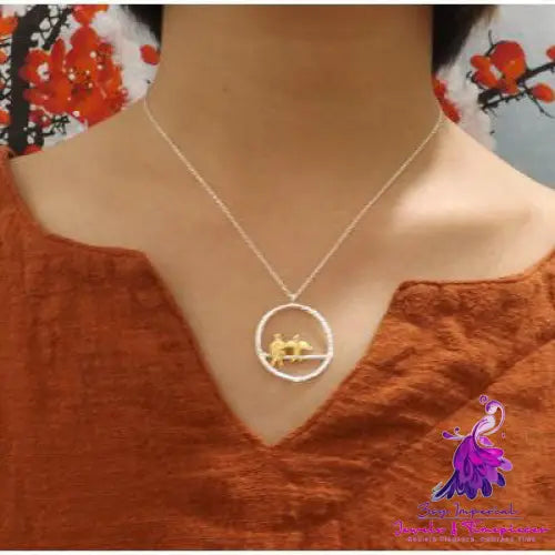 Cute Bird Pendants Necklace