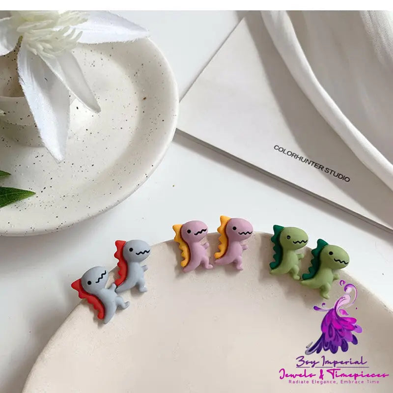 Women’s Graceful And Fashionable Cute Dinosaur Stud Earrings