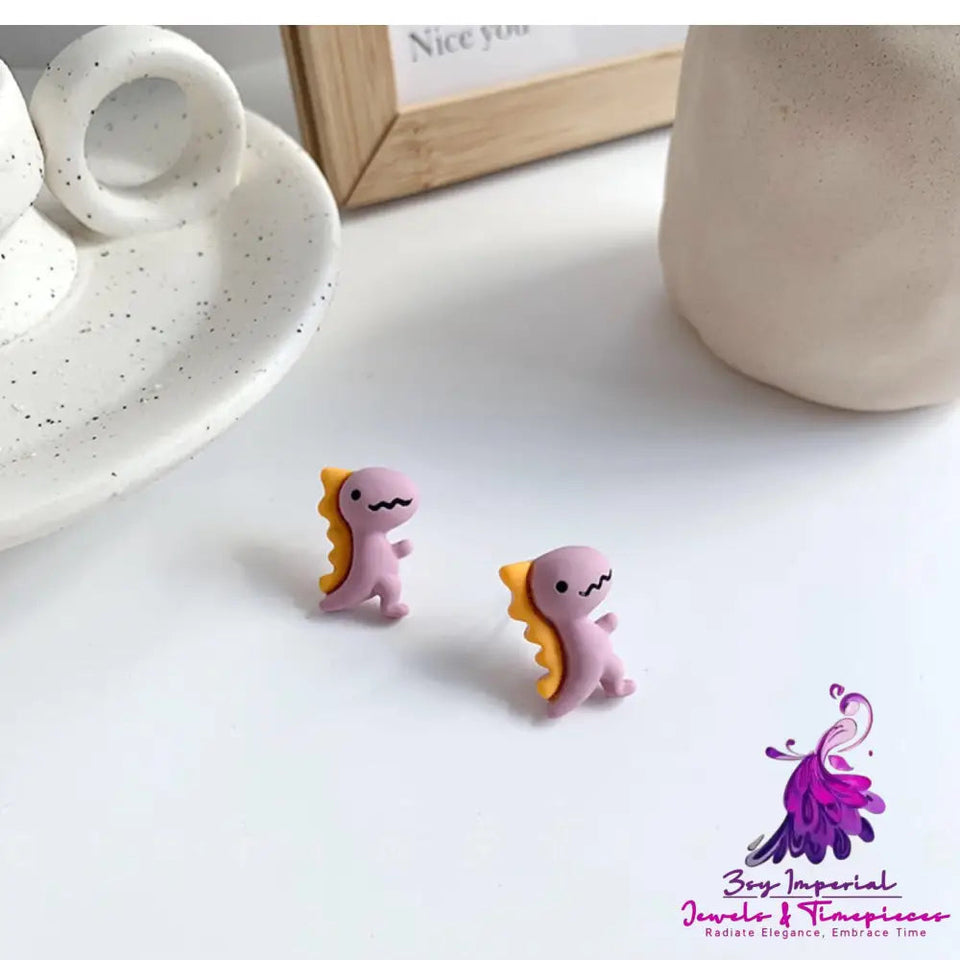 Women’s Graceful And Fashionable Cute Dinosaur Stud Earrings