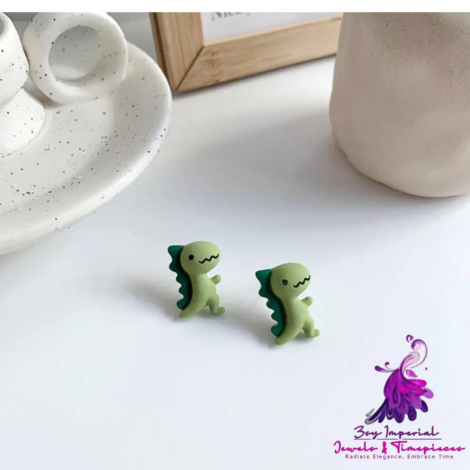 Women’s Graceful And Fashionable Cute Dinosaur Stud Earrings