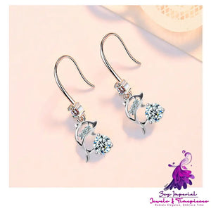 Cute Long Dolphin Earrings