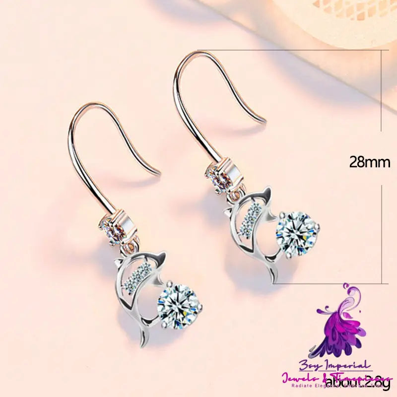 Cute Long Dolphin Earrings