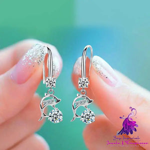 Cute Long Dolphin Earrings