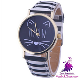 Cute Cat Pattern Women’s Quartz Watch