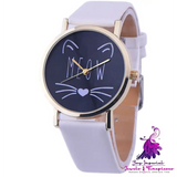 Cute Cat Pattern Women’s Quartz Watch