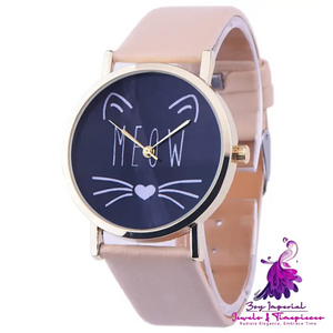 Cute Cat Pattern Women’s Quartz Watch