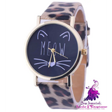 Cute Cat Pattern Women’s Quartz Watch