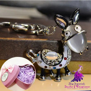 Ladies Small Cute Little Donkey Keychain