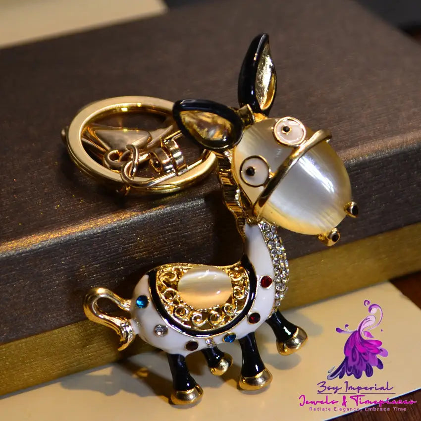 Ladies Small Cute Little Donkey Keychain