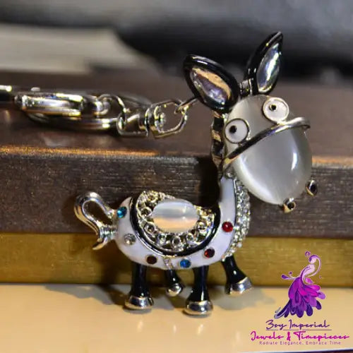 Ladies Small Cute Little Donkey Keychain