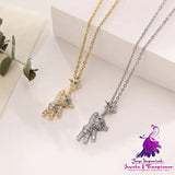 Cute And Sweet Titanium Steel Bear Ornament Necklace For