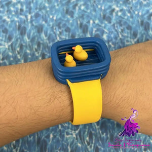 Handmade Yellow Duck Pool Watch Gift