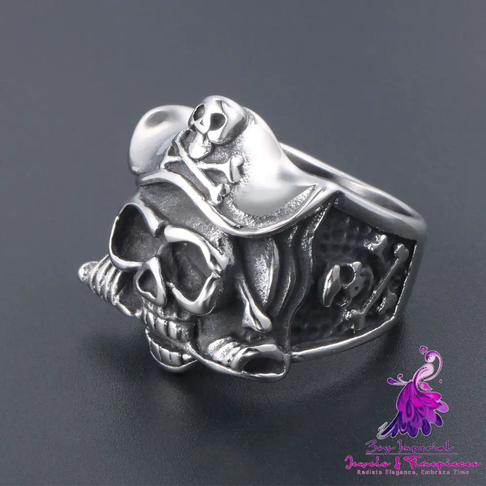 Skull Dagger Retro Ring