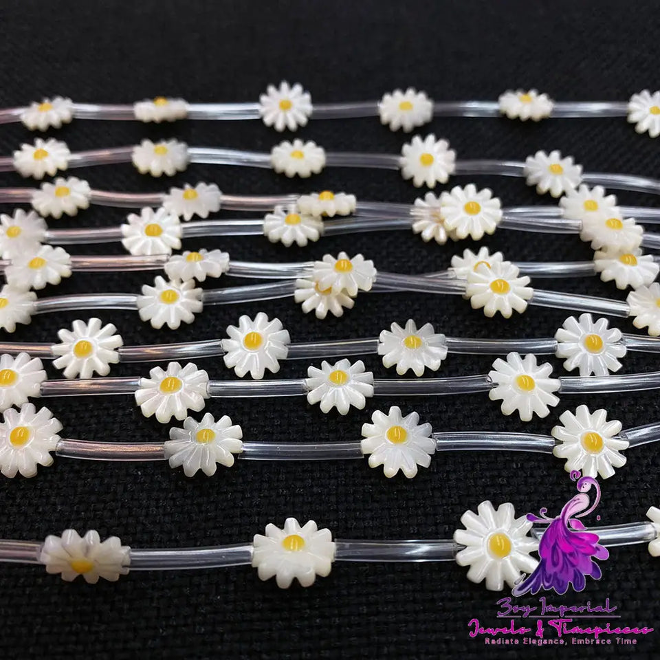 Natural Shell Daisy Loose Beads