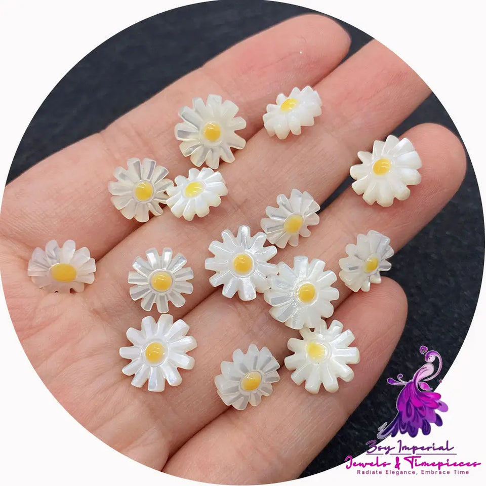 Natural Shell Daisy Loose Beads