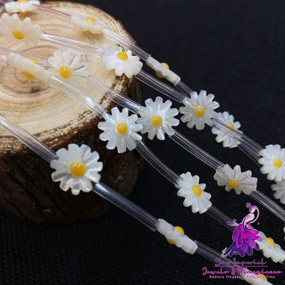 Natural Shell Daisy Loose Beads