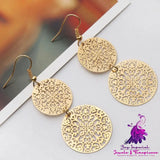 Gold-Filled Round Dangle Earrings