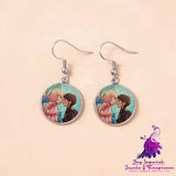 Punk Glass Dome Dangle Earrings