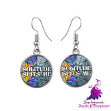 Punk Glass Dome Dangle Earrings