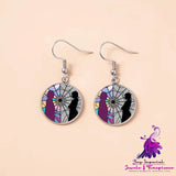 Punk Glass Dome Dangle Earrings