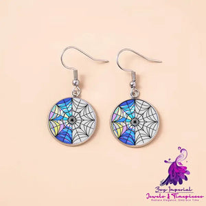 Punk Glass Dome Dangle Earrings