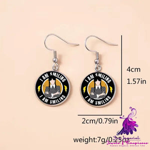 Punk Glass Dome Dangle Earrings