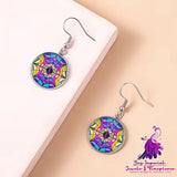 Punk Glass Dome Dangle Earrings