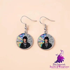 Punk Glass Dome Dangle Earrings