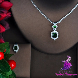 Dark Green Jewelry Set