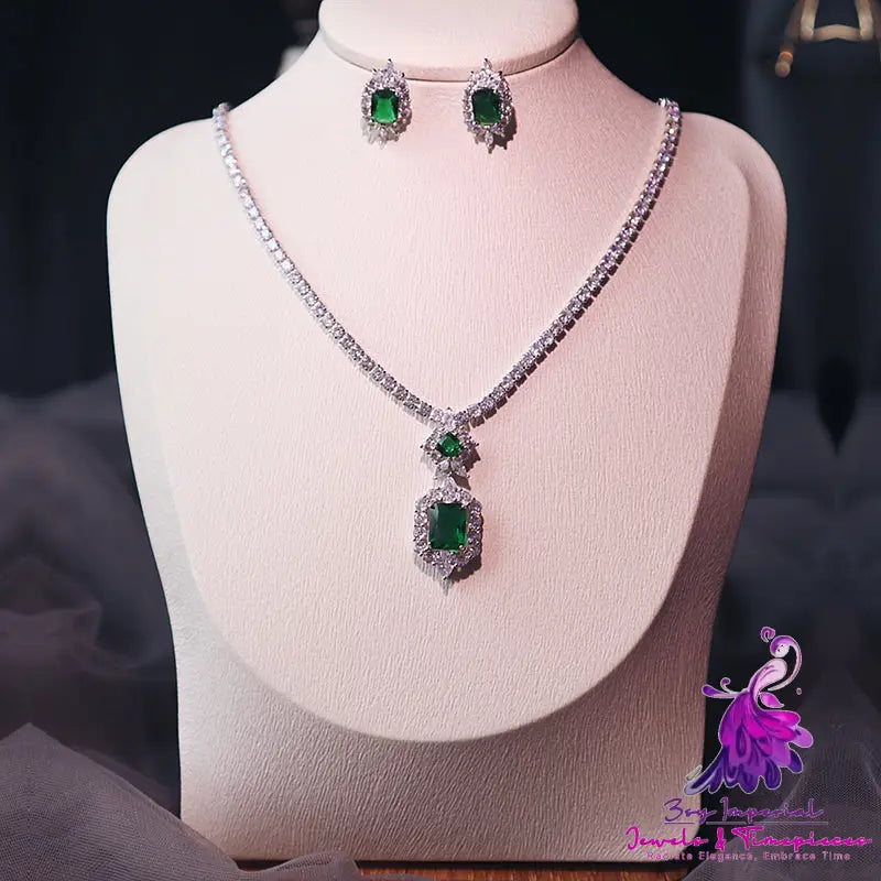 Dark Green Jewelry Set