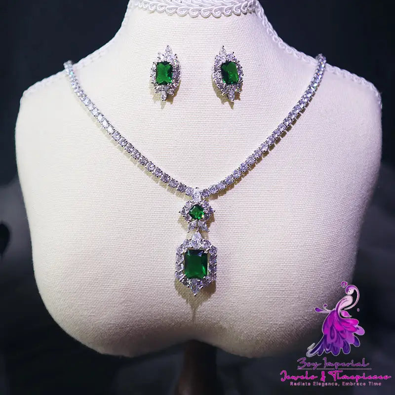 Dark Green Jewelry Set