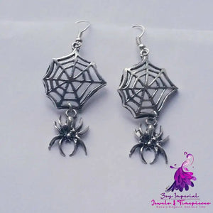 Spider Web Halloween Earrings Gothic Dark Witch Earrings