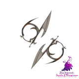 Darts Pointed Teeth Earrings