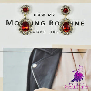 Debutante Style Rhinestone Pearl Stud Earrings