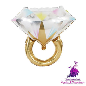 Eye-catching Diamond Foil Balloon Ring