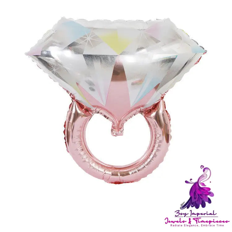 Eye-catching Diamond Foil Balloon Ring